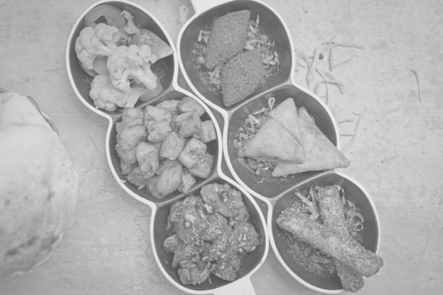 Pizza being served at corporate event